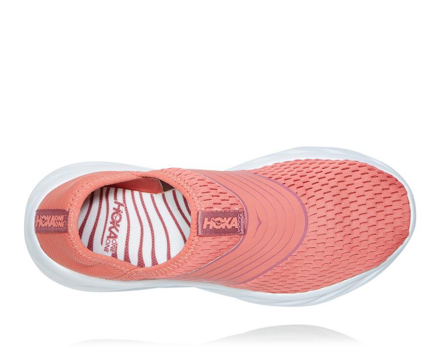 Hoka One One Sandals Womens Orange/White - ORA Recovery - 03681SCYB